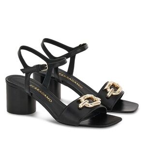 Salvatore Ferragamo Priscilla 55 Leather Ankle Strap Heel Sandals - NWT